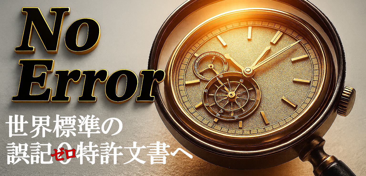 世界標準の誤記ゼロ特許文書へ